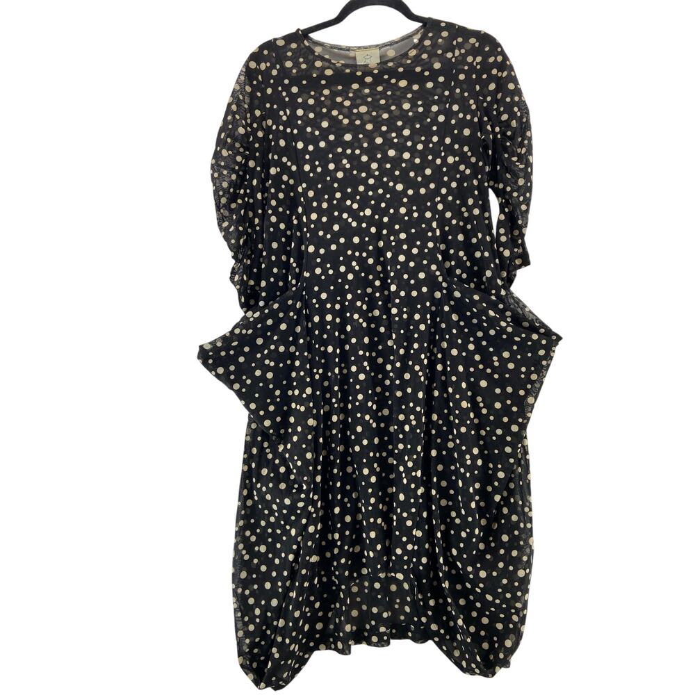 Spirithouse Polka Dot Dress‎ Topper Size Small